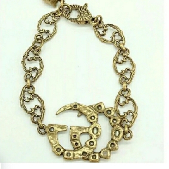 Gucci GG Multi Color Crystal Embellished Marmont Bracelet - Picture 9 of 10